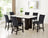 Finley Black - (GENUINE MARBLE) Counter Height Table & 6 Chairs