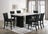 Finley PU - (GENUINE MARBLE) Counter Height Table & 6 Chairs