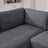 Glander Grey Fabric Left-Facing Sectional Sofa