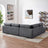 Glander Grey Fabric Left-Facing Sectional Sofa