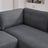 Glander Grey Fabric Right-Facing Sectional Sofa