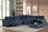 Hunter Blue Sectional (W/ Bluetooth Speaker & Pull-Out Bed)