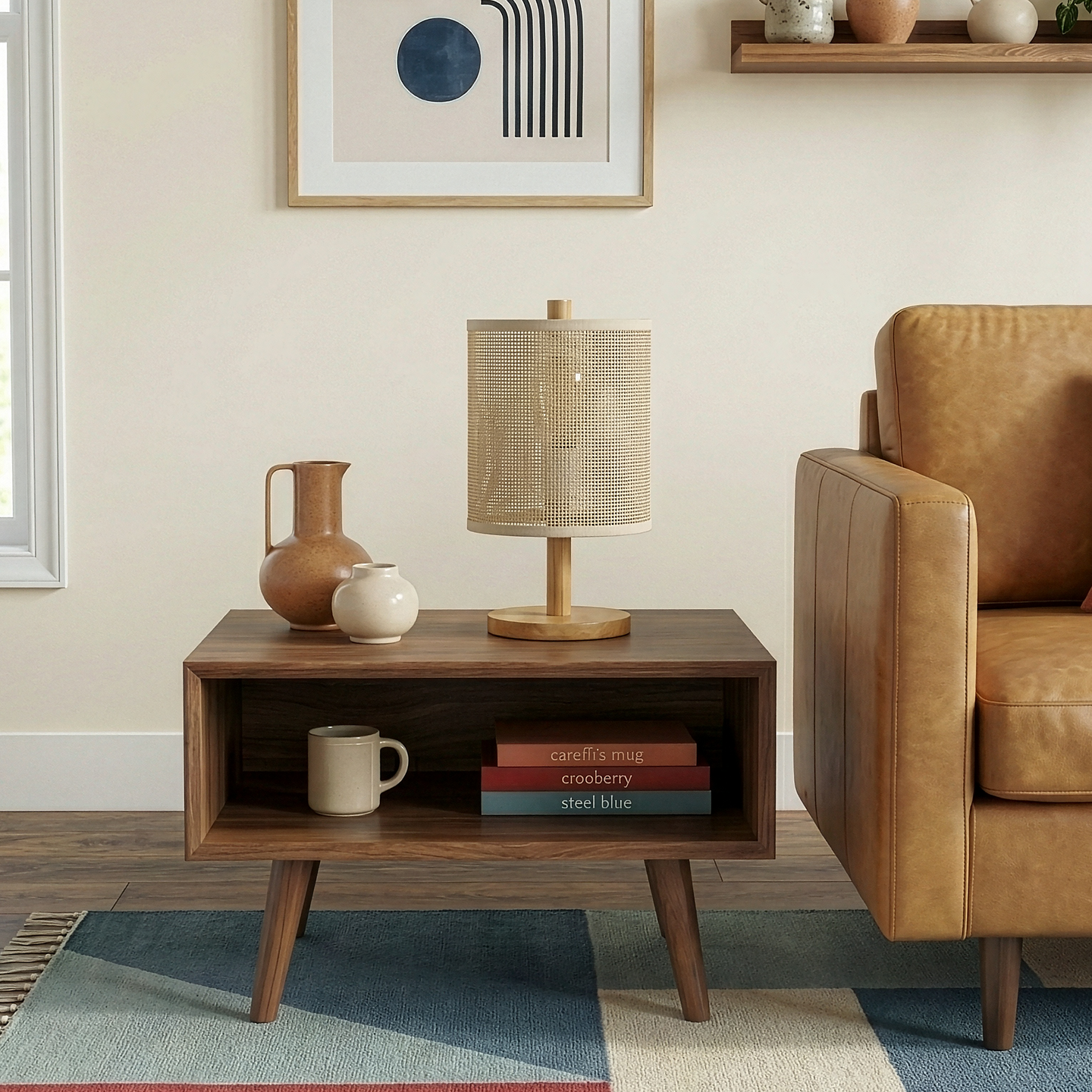 Levio Table Lamp | Natural Oak & Handwoven Linen Shade