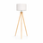 Lirios Floor Lamp | Natural Three-Legged Wood & Linen Shade