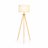 Lirios Floor Lamp | Natural Three-Legged Wood & Linen Shade