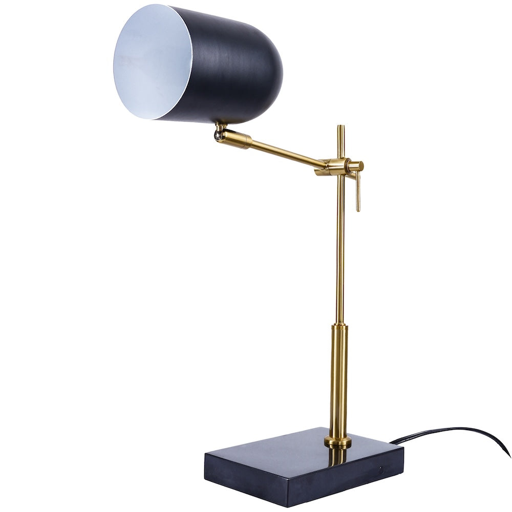 Lumora Table Lamp | Adjustable Black & Gold Desk Lighting