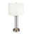 Luna Table Lamp | Brushed Nickel & Clear Glass Body