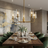 Dazzle Five Lights Chandelier | Satin Brass & Clear Seeded Glass