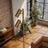Lumina Brassed Gold Floor Lamp with Rotary Switch Triple Spots Metal Cone Base
