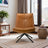 Oakland Cognac Vegan Leather Swivel Chair - Ashcroft Furniture