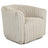 Mira Light Grey Soft Plush Fabric Swivel Chair