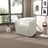 Mira White Soft Plush Fabric Swivel Chair