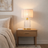 Nebulis Table Lamp | Gold Accents & Pink Pleated Shade