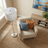 Nimbus Floor Lamp | Brushed Nickel & Clear Glass Body