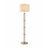 Nimbus Floor Lamp | Brushed Nickel & Clear Glass Body