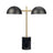 Nova Hydro Black Table Lamp | Double Lamp & Faux Marble Base