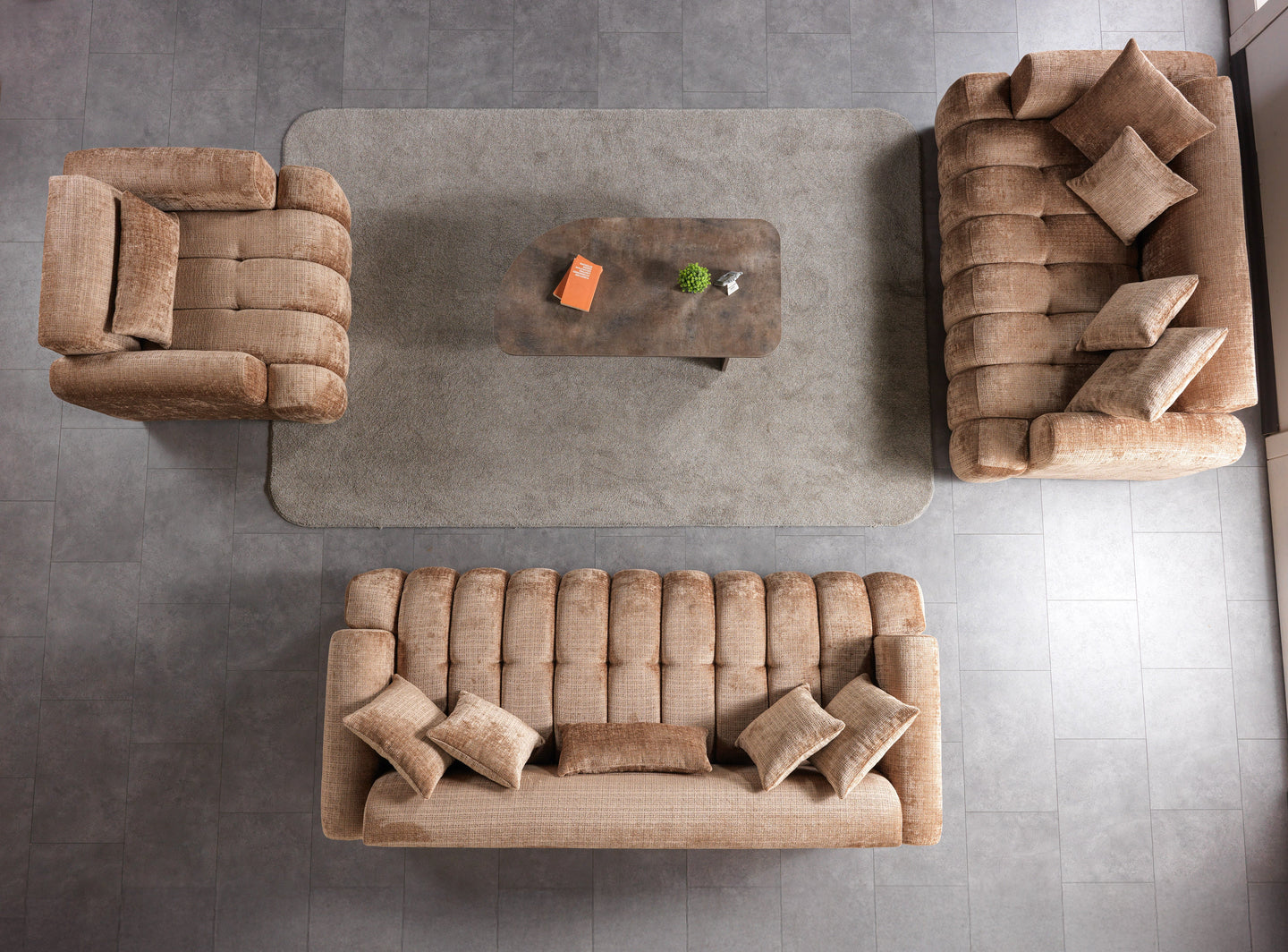 Yulia Coffee Boucle Chair