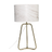 Optima Table Lamp | Antique Brass & Faux Marble Shade