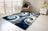3D Shaggy GRAY-BLUE Area Rug - 3D555