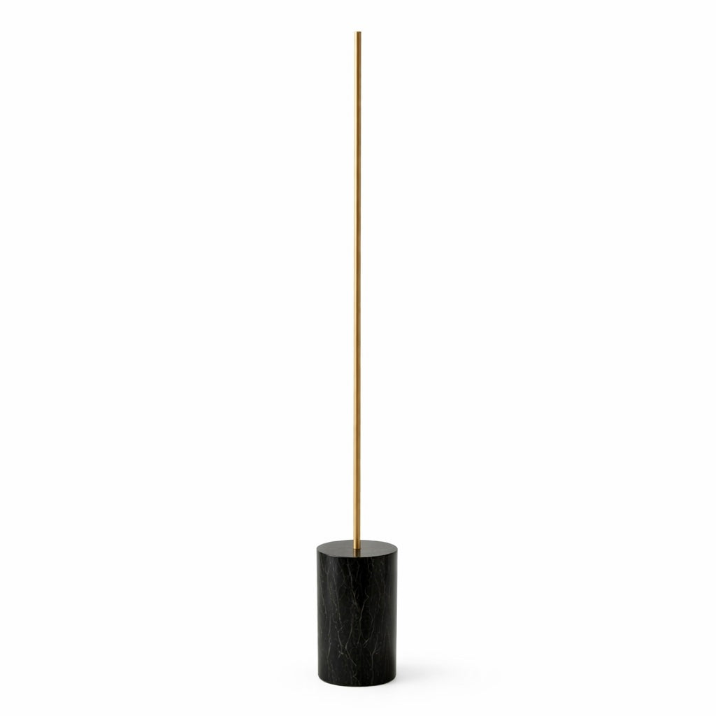 Prism LED Floor Lamp | Brassed Gold & Faux Marble Base