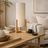 Rayna Table Lamp | Oak Finish & Natural Cylindrical Shade