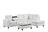 Rocket White PU Reversible Sectional