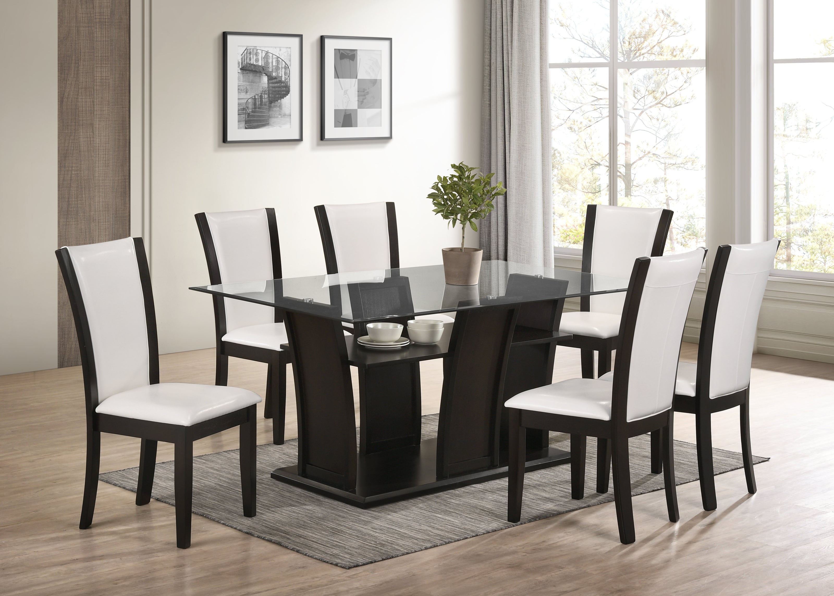 Florida - Grey Dining Table + 6 Chair Set
