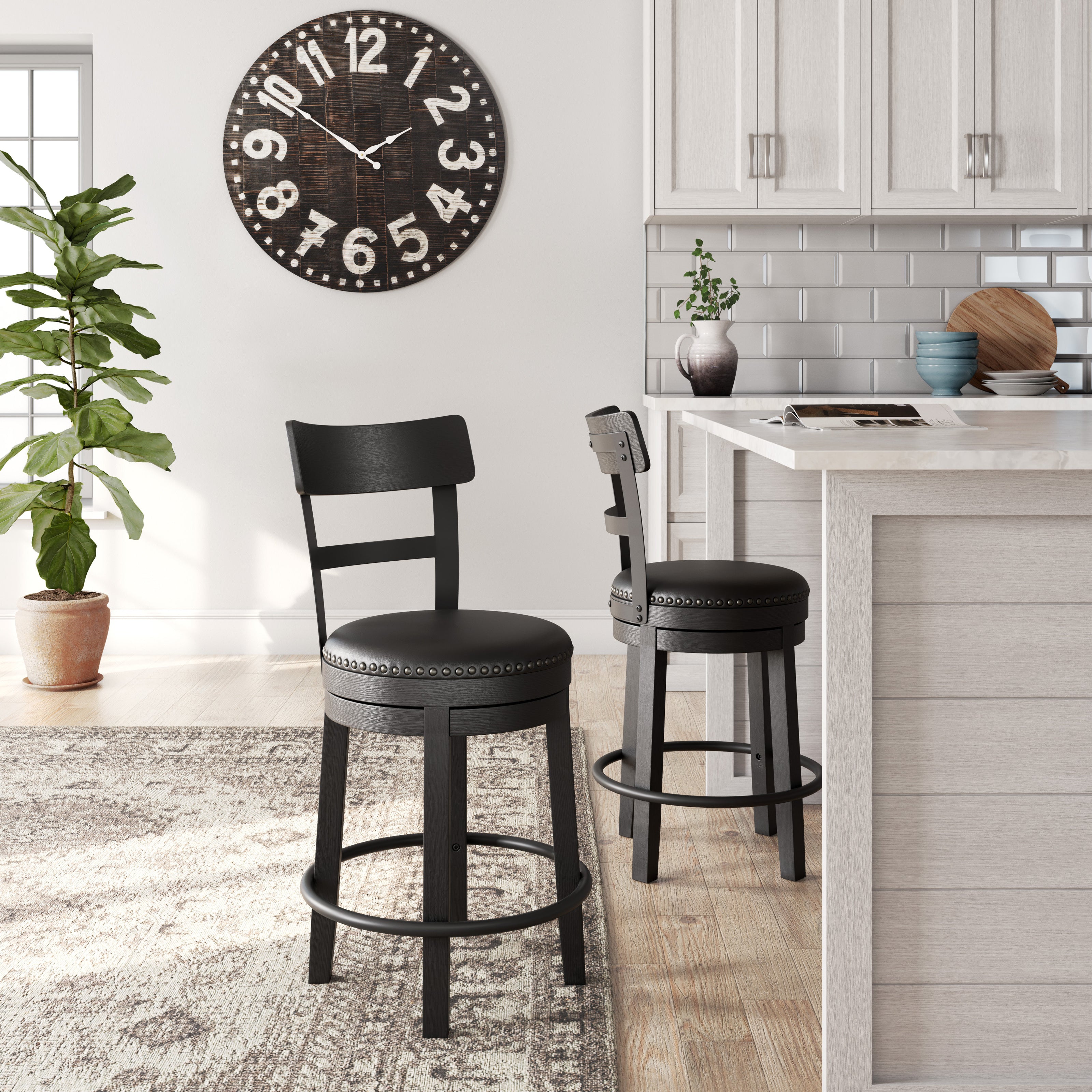 D546-624 - 24" COUNTERHEIGHT Swivel Barstool