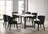 Hamilton Black Dining Table + 6 Chair Set
