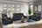 DUBAI 3PC Black Power Reclining Set