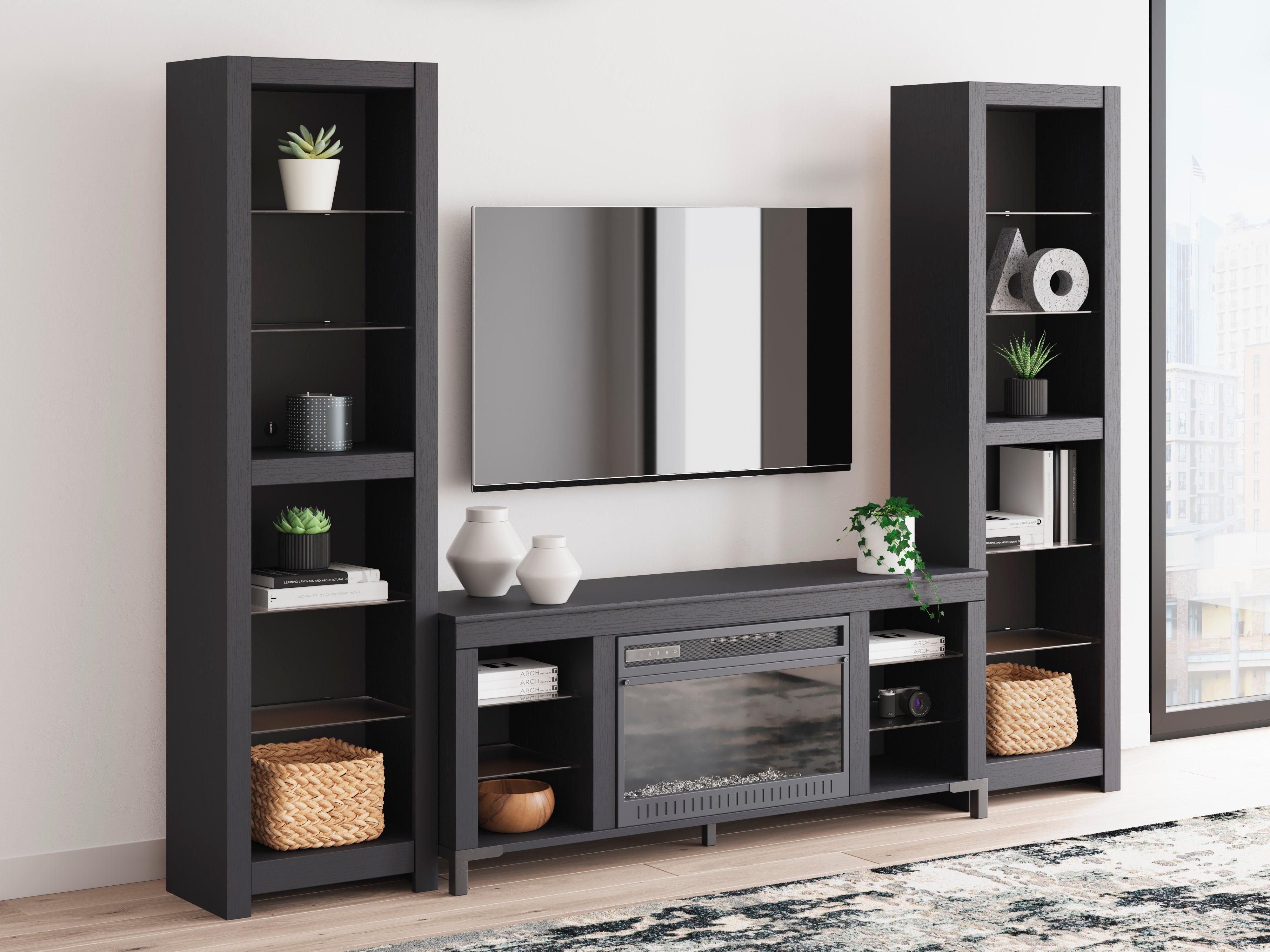 W2721 - TV Stand w/ Fireplace (LED Lights)