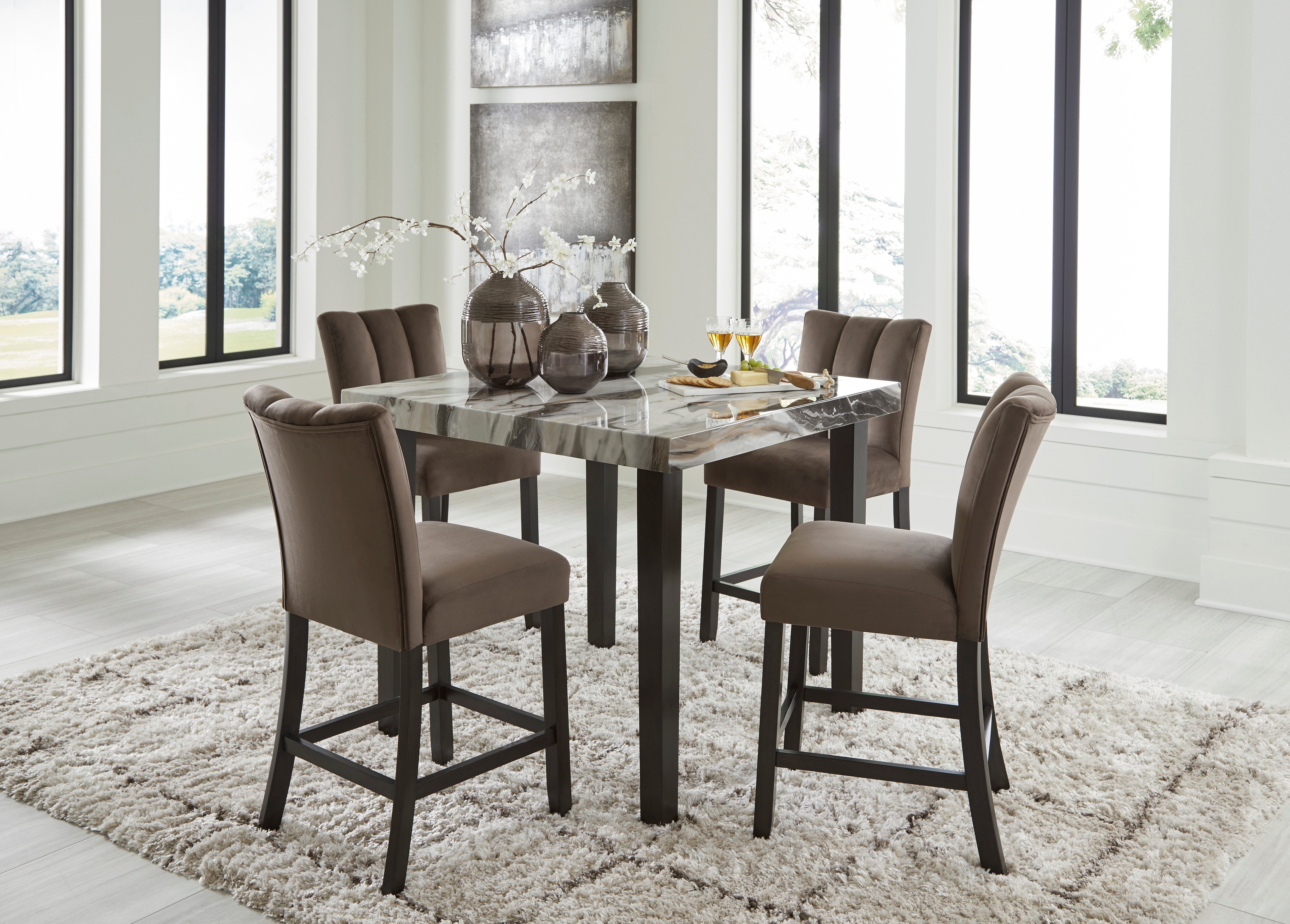 Ashley D581-13 Pub Table & 4 Chairs Set