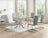 D201 Gray - Glass Table + 6 Chairs