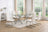 D201 White - Glass Table + 6 Chairs
