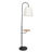 Seoul Black Floor Lamp with Rotary Switch Wood Table Metal Base - West Lamp
