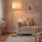 Serene Floor Lamp | Brushed Nickel & White Linen Shade