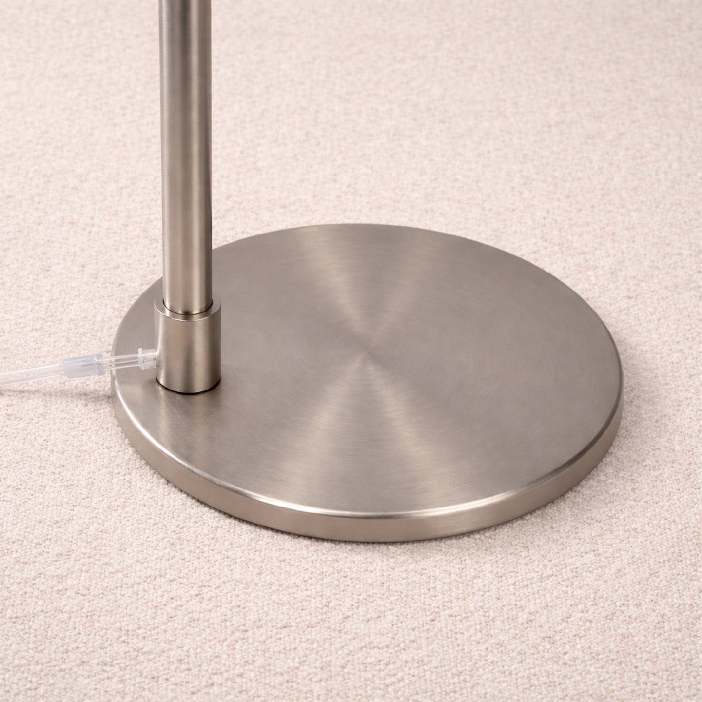 Serene Floor Lamp | Brushed Nickel & White Linen Shade