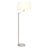 Serene Floor Lamp | Brushed Nickel & White Linen Shade