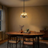 Soiree Four Candle Lights Pendant | Matte Black & Clear Glass