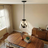 Soiree Four Candle Lights Pendant | Matte Black & Clear Glass