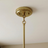 Soiree Four Candle Lights Pendant | Satin Brass & Clear Glass