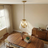 Soiree Four Candle Lights Pendant | Satin Brass & Clear Glass
