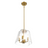 Soiree Four Candle Lights Pendant | Satin Brass & Clear Glass