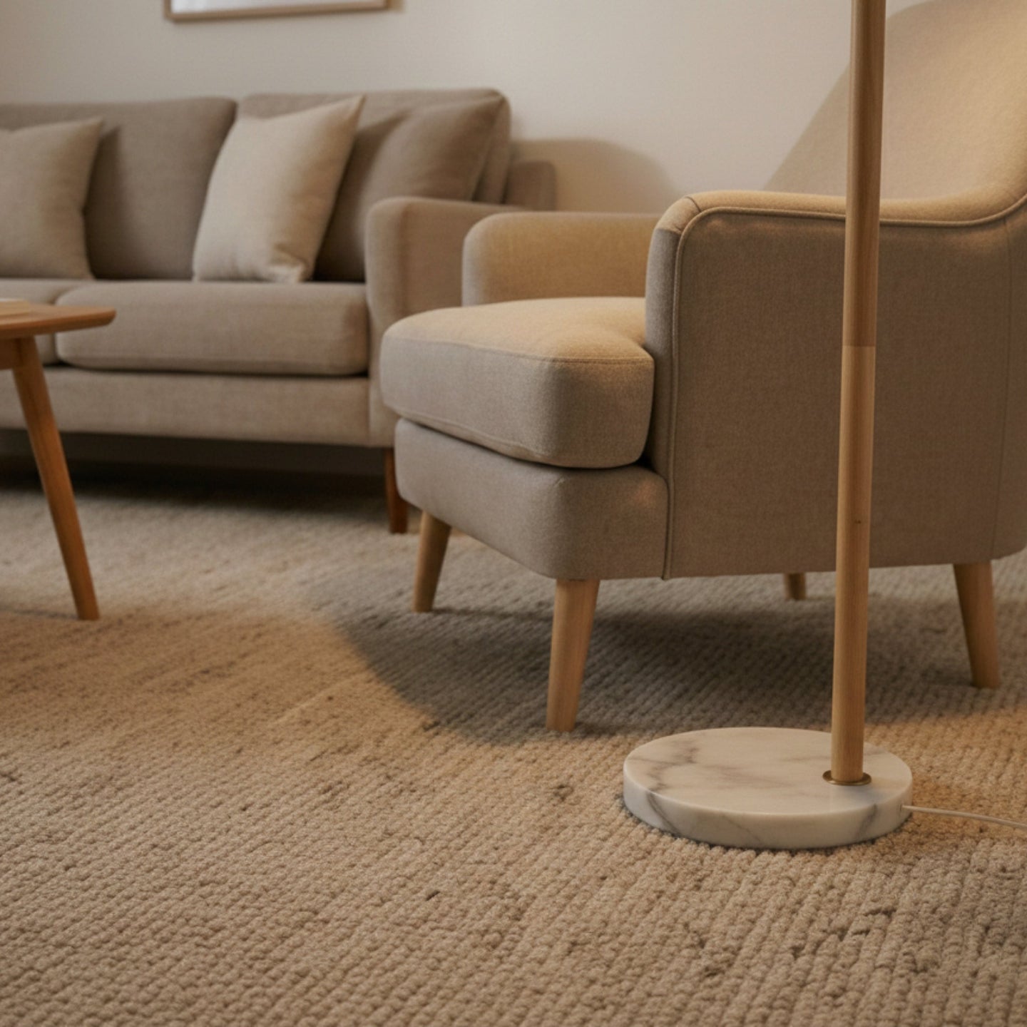 Solaris Floor Lamp | Brushed Gold & White Globe Shade