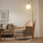 Solaris Floor Lamp | Brushed Gold & White Globe Shade