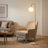 Solaris Floor Lamp | Brushed Gold & White Globe Shade