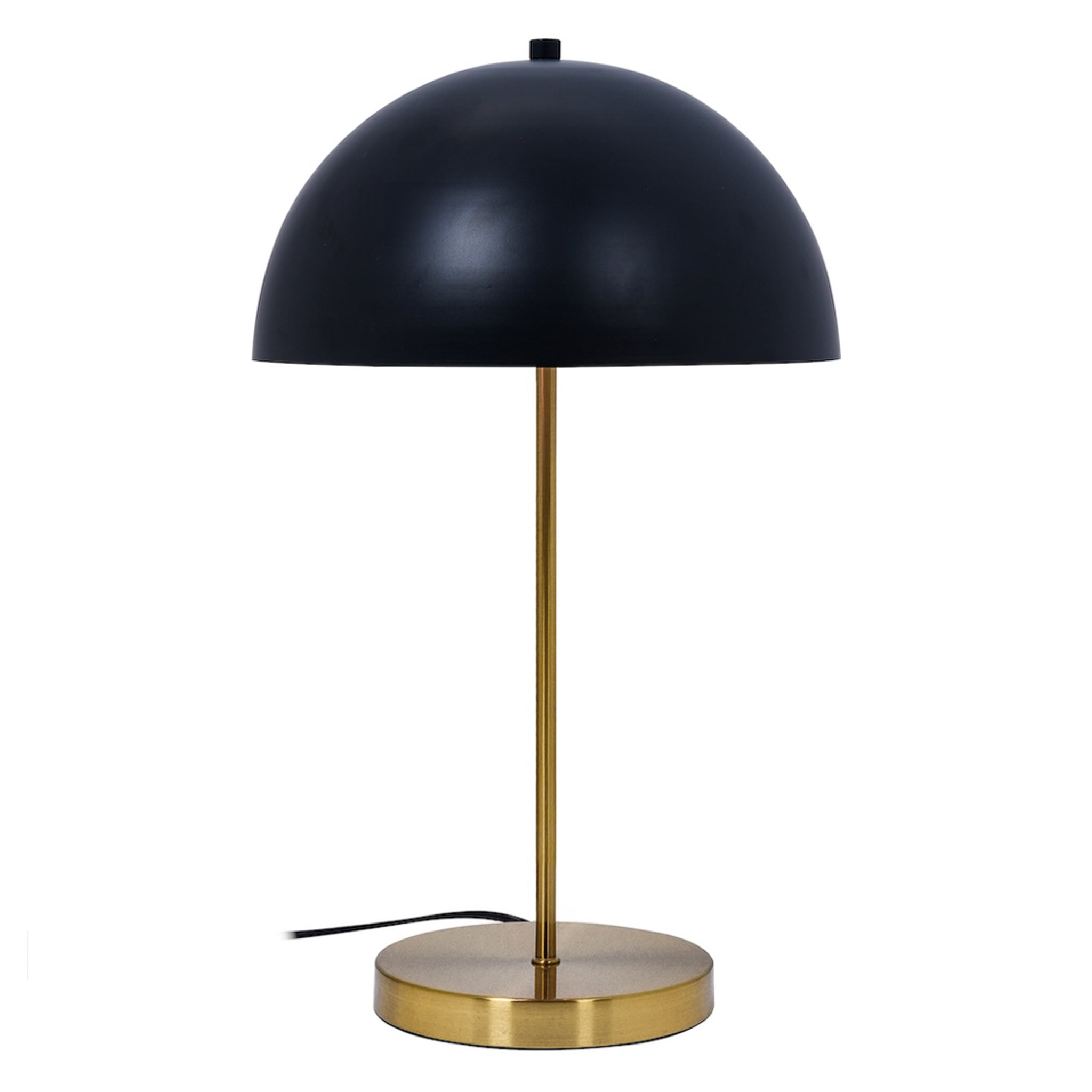 Stratos Table Lamp | Black Dome with Gilded Base | Ashcroft Imports Furniture