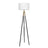 Sway Brassed Gold Floor Lamp | Modern Tripod Design with White Fabric Shade