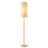 Vialux Floor Lamp | Natural Oak & Tall Woven Fabric Shade