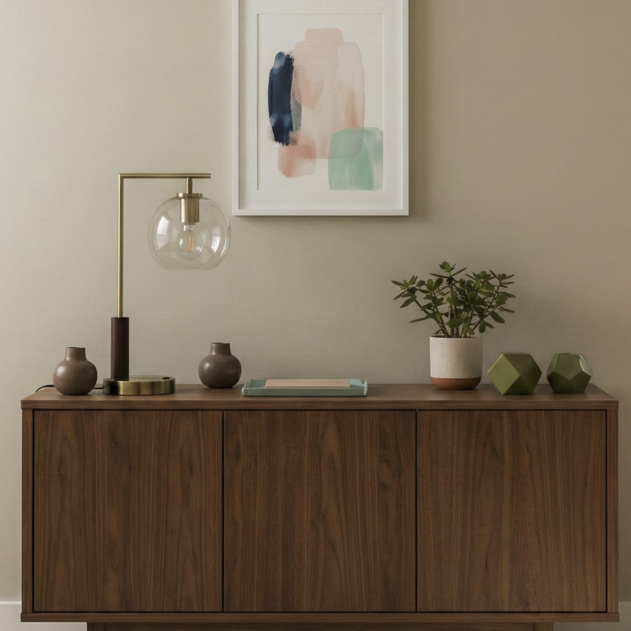 Wander Table Lamp | Bronze Right Angle Frame & Glass Globe